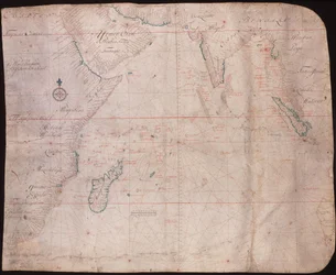 Kaart van Oost-Afrika en Azië